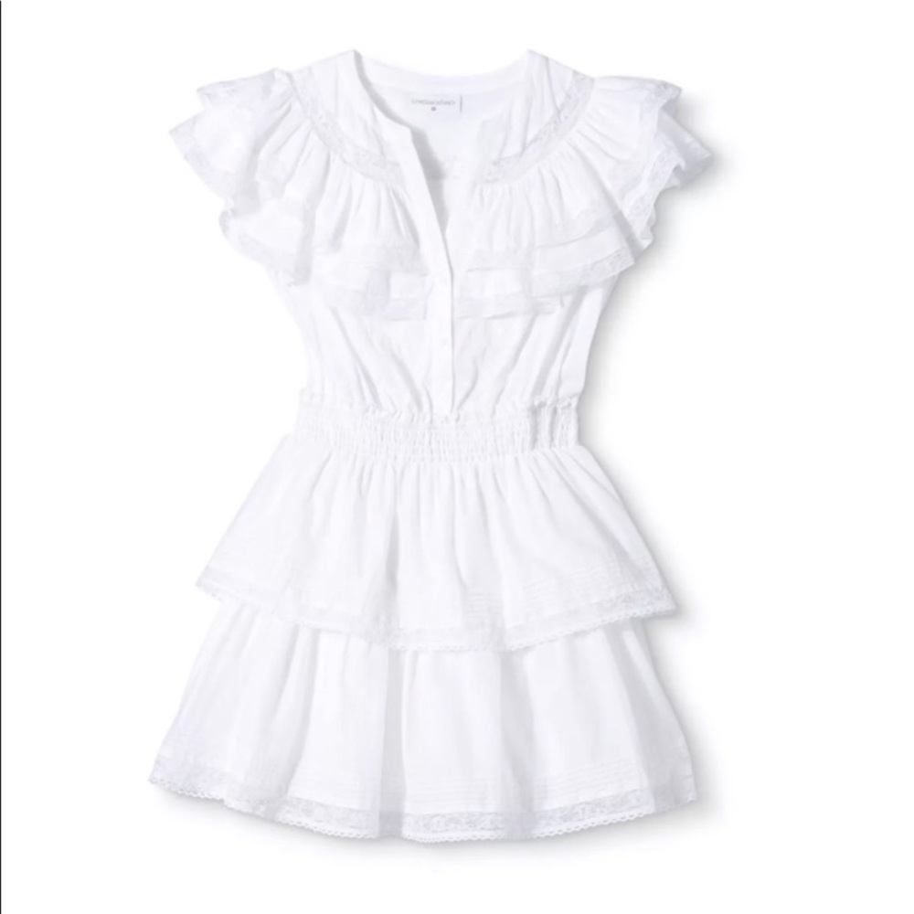 LoveShackFancy x Target white ruffle dress size small